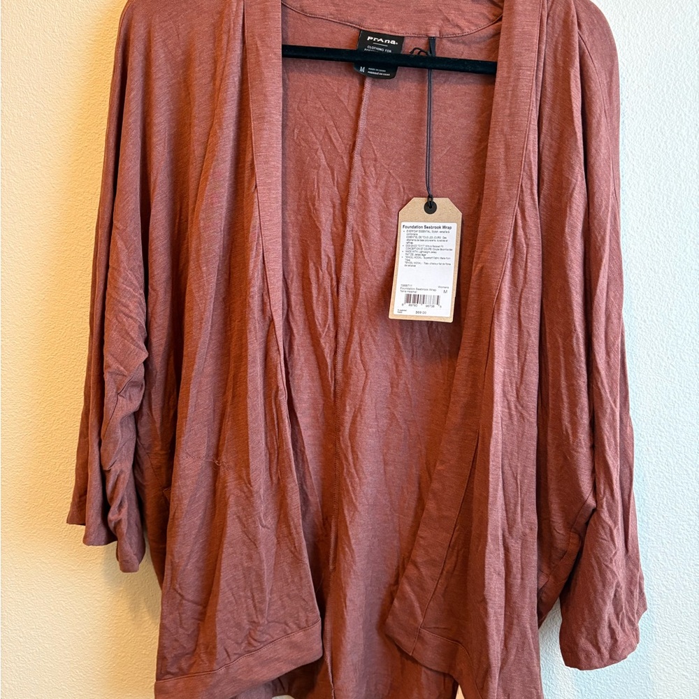 Prana Pink Open Front Cardigan